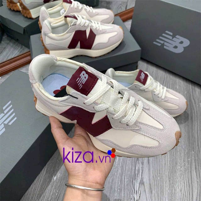 Giày New Balance 327 màu xám đỏ mận