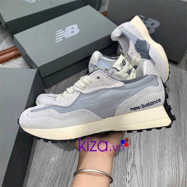 Giày nữ New Balance 327 màu xám đen