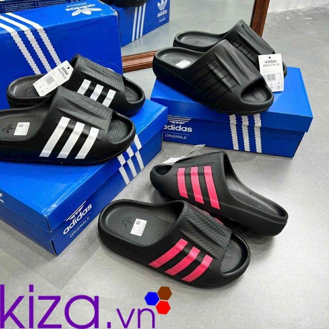 Dép adidas nam màu đen hồng