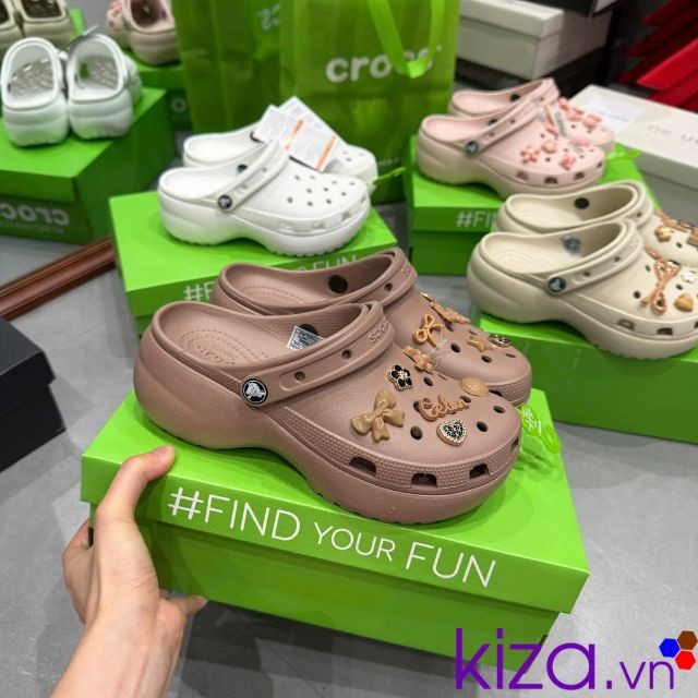 Dép crocs cho nữ cao 5cm
