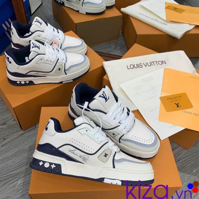 Giày louis vuitton màu xanh than