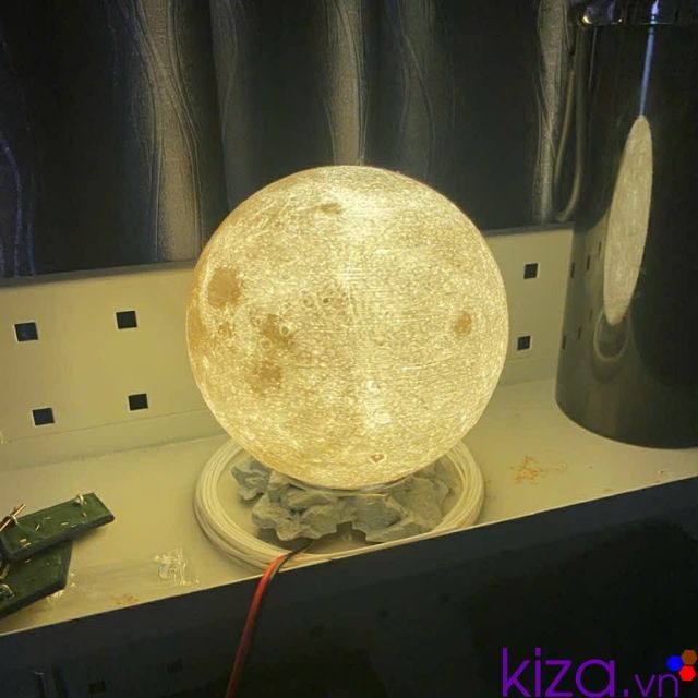 ĐÈn ngủ hình mặt trăng đế xám