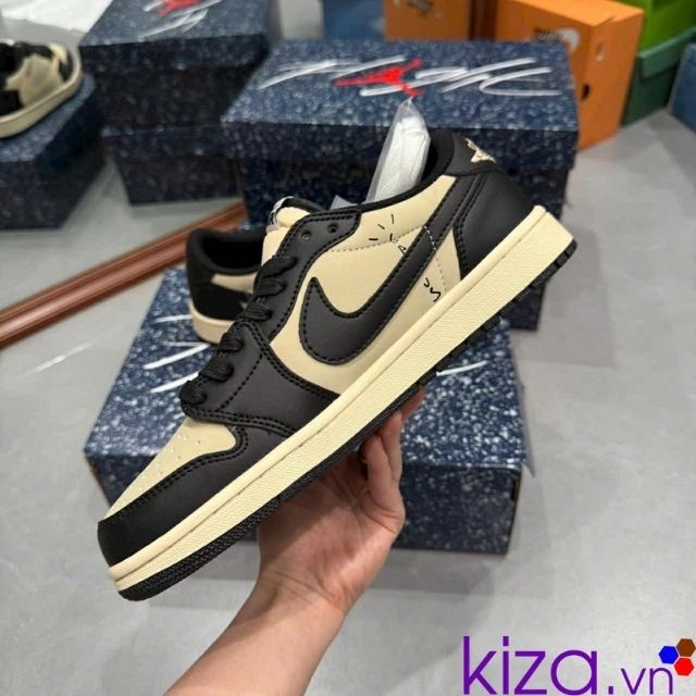 Giày Nike air Jordan Travis đen kem Best