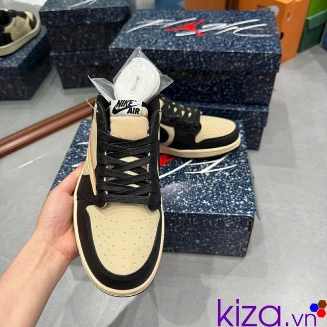 Giày Nike air Jordan Travis đen kem Best
