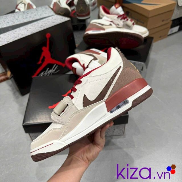 Giày nike nam jordan 3 legacy 312 màu nâu đỏ