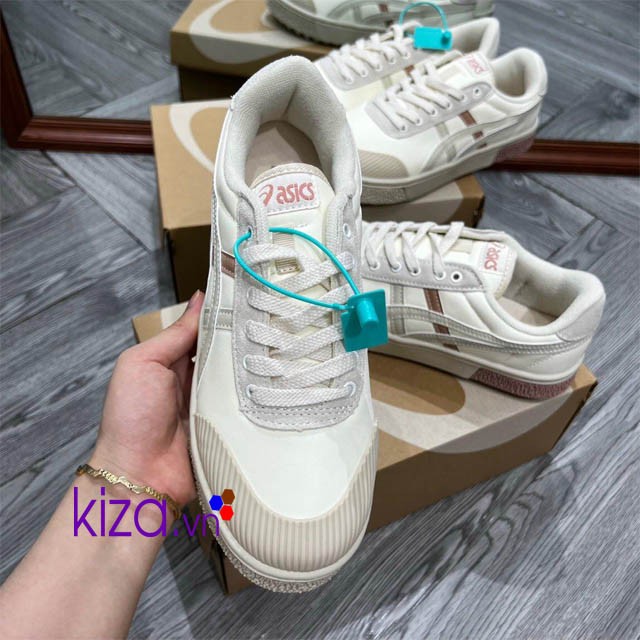 Asics court màu kem hồng Replica