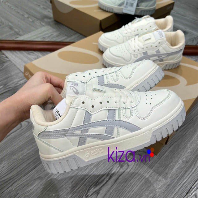 sneaker Asics court màu xám
