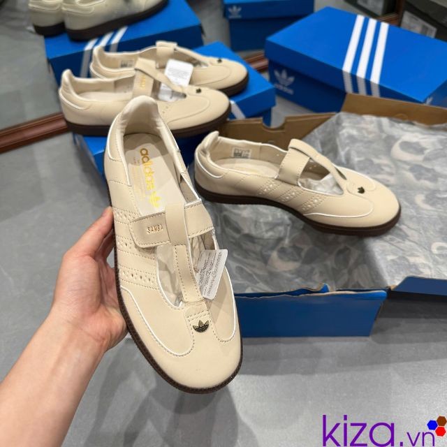 Adidas samba mary jane màu kem