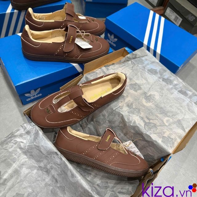 Giày adidas samba mary jane màu nâu cho nữ