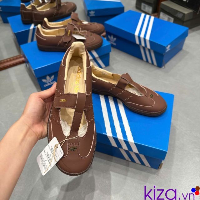 Giày adidas samba mary jane màu nâu