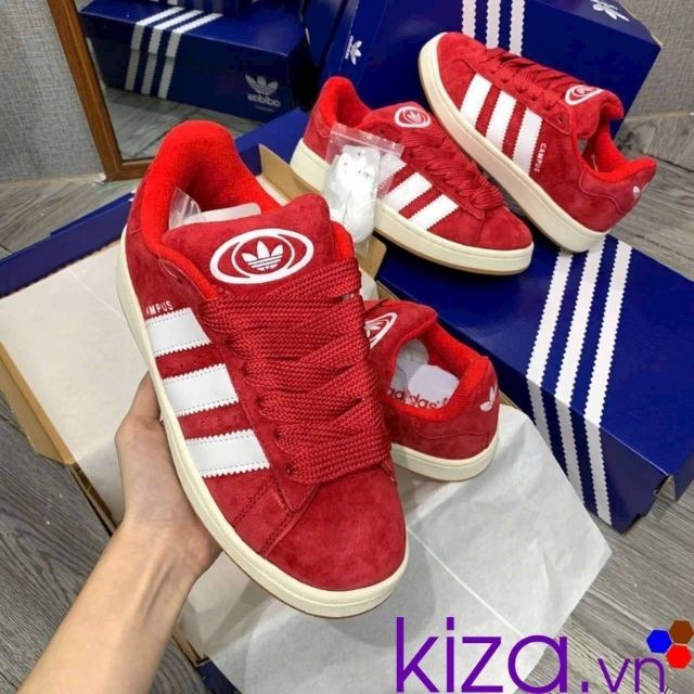 Giày Adidas Campus màu đỏ nữ