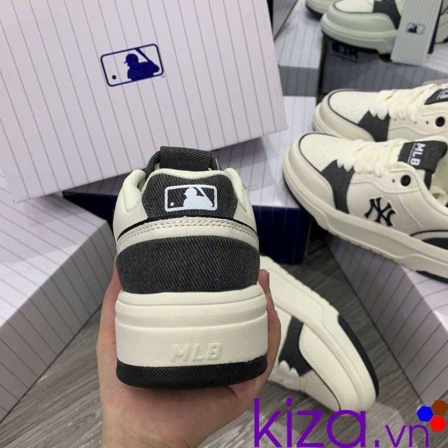 MLB nữ chunky denim màu đen