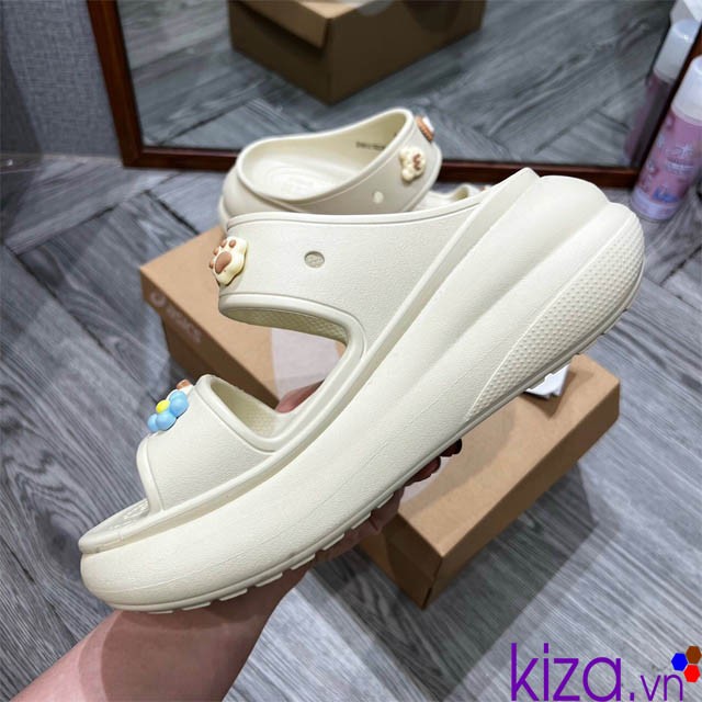 sandal crocs đế cao 7 phân nữ