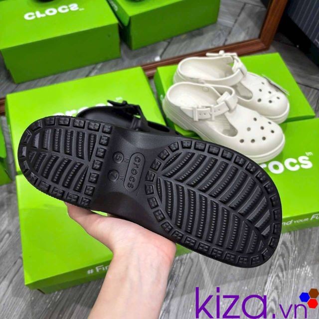 Dép crocs classic mary jane màu đen