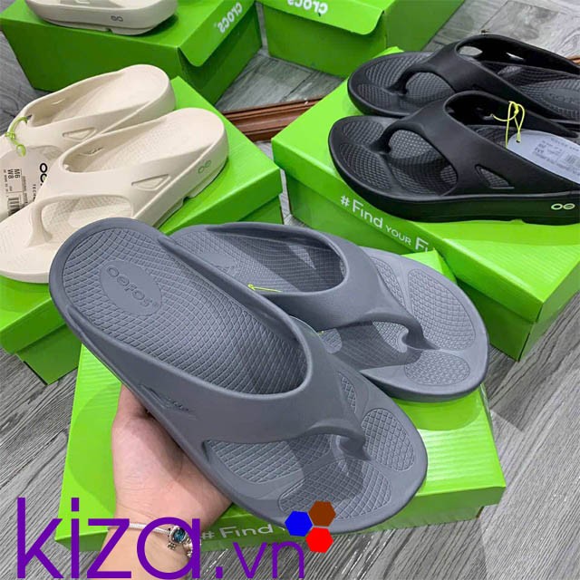 Dép xỏ ngón crocs ofos màu ghi nữ
