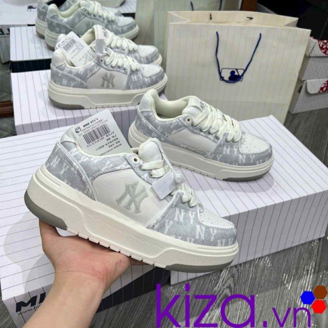 Giày MLB Denim Mono màu xám Replica