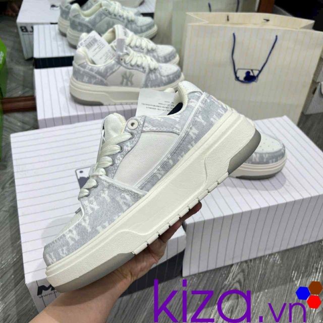 Giày MLB chunky Denim Mono màu xám