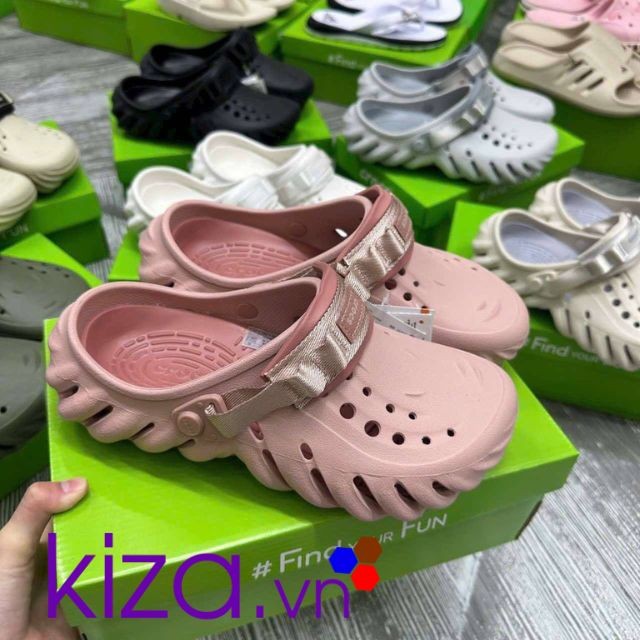 crocs echo hồng