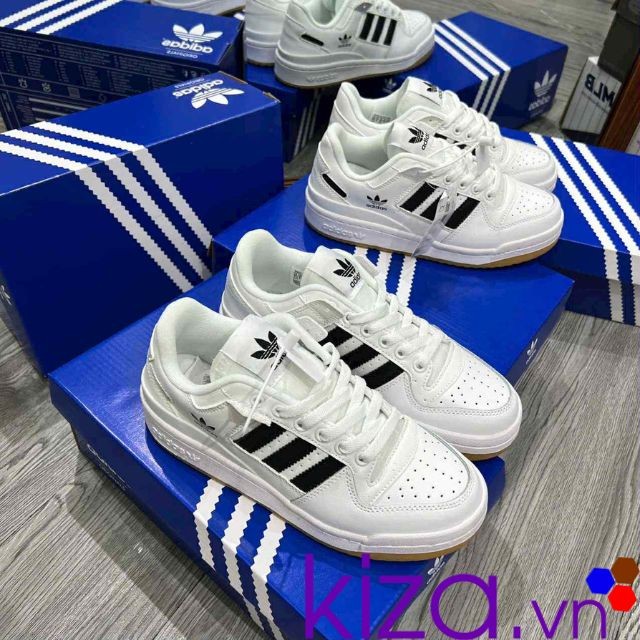 Giày Adidas nữ Forum màu trắng sọc đen