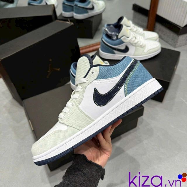 Giày nike jordan cổ thấp vải bò