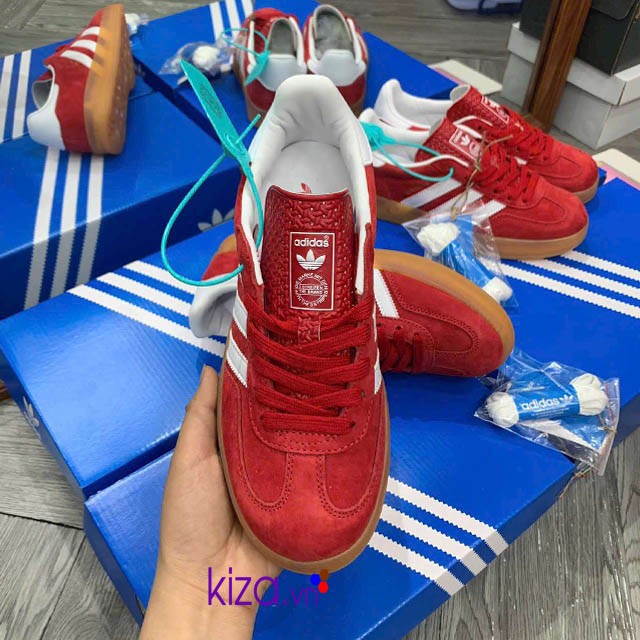Giày Adidas nữ Gazellemàu đỏ
