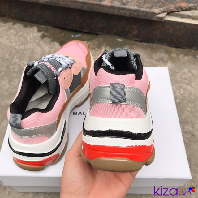 Giày Balenciaga Triple S Nâu Hồng 05
