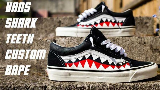 Giày Vans Old Skool bape shark giá rẻ 002