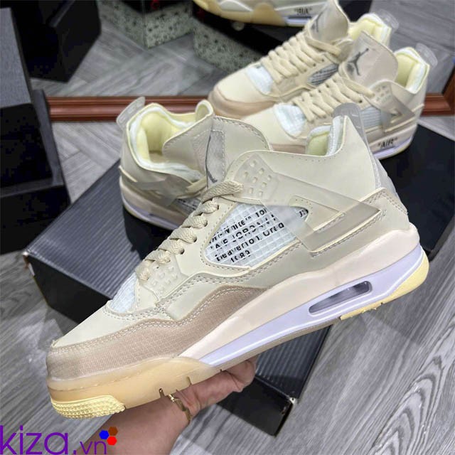 Giày nike air jordan 4 màu vàng