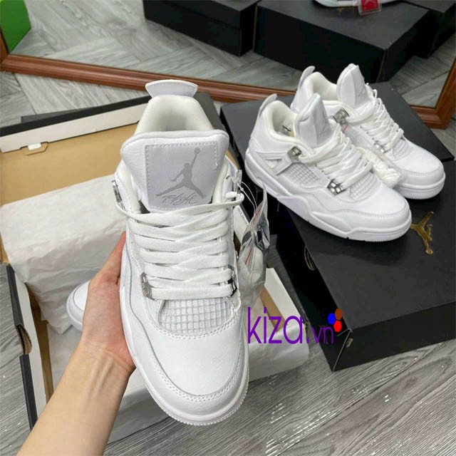 Giày Nike Jordan 4 retro trắng full