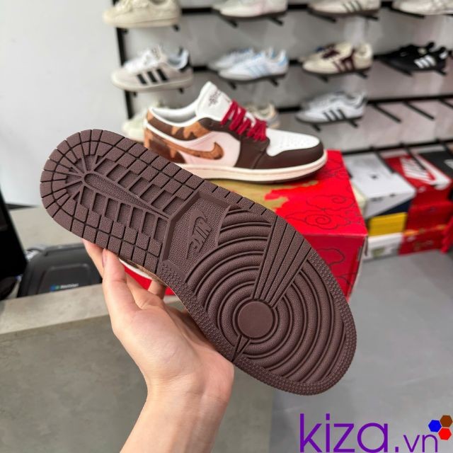 Giày nike jordan low ngựa màu nâu đỏ best