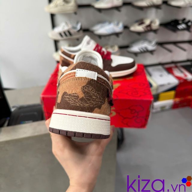 Giày nike jordan low ngựa màu nâu đỏ best