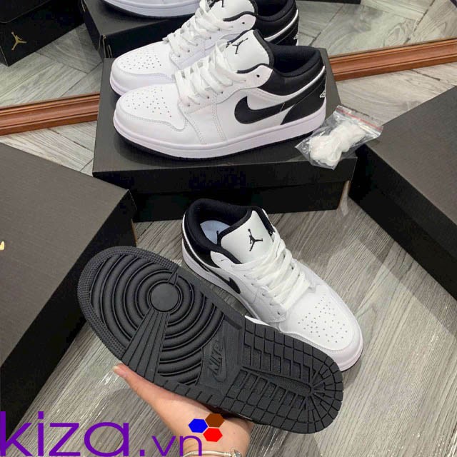 Giày Nike nam Jordan thấp cổ màu trắng gót đen