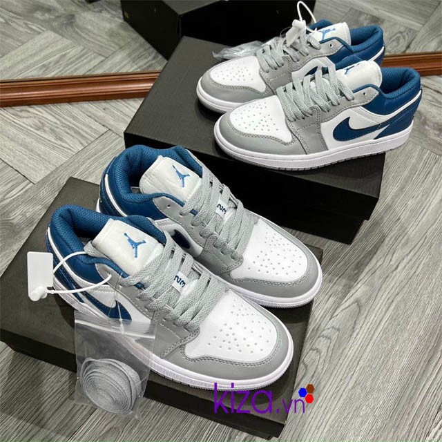 Nike jordan thấp cổ màu xanh