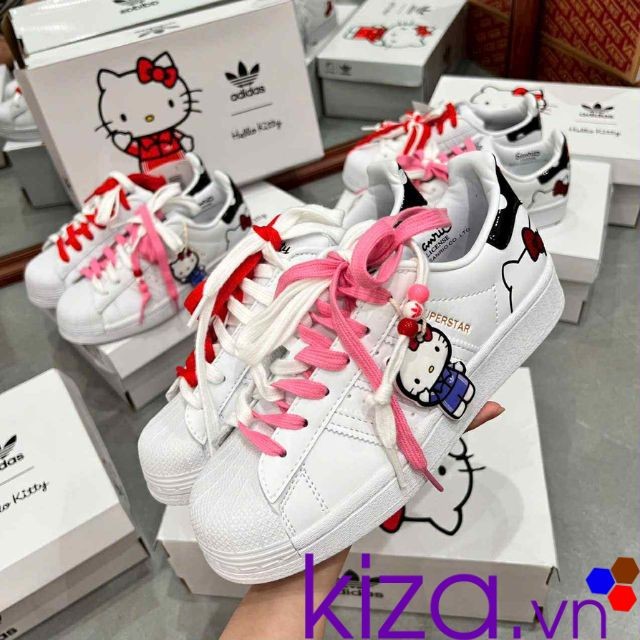 Giày Adidas nữ superstar màu trắng