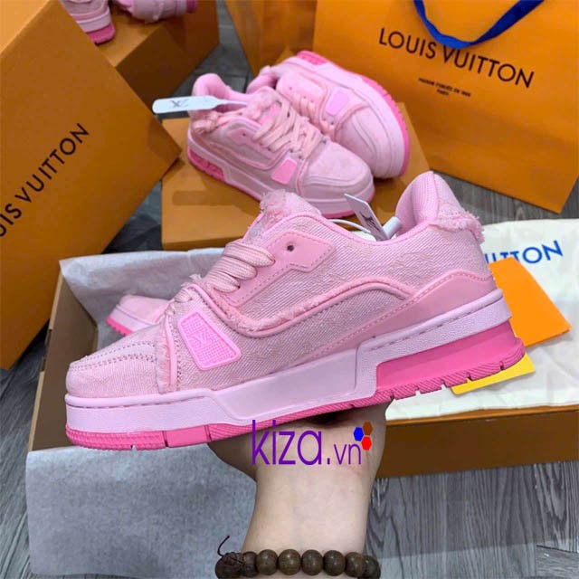 Giày Louis vuitton màu hồng cánh sen