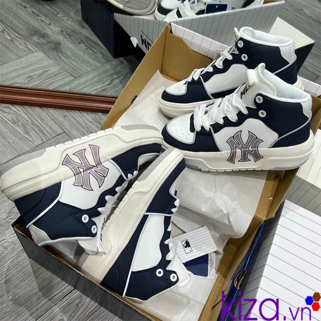 Giày MLB nữ Liner cao cổ màu xanh than