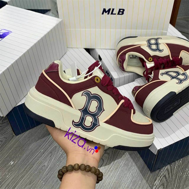 Giày MLB Liner chữ B thấp cổ màu đỏ