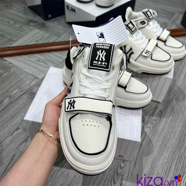Giày MLB trắng đen NY