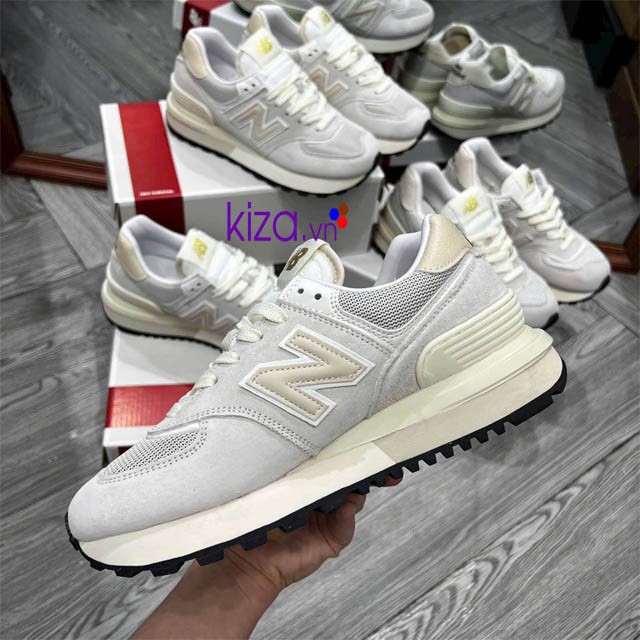 Giày New Balance 574 màu xám đế cao nam