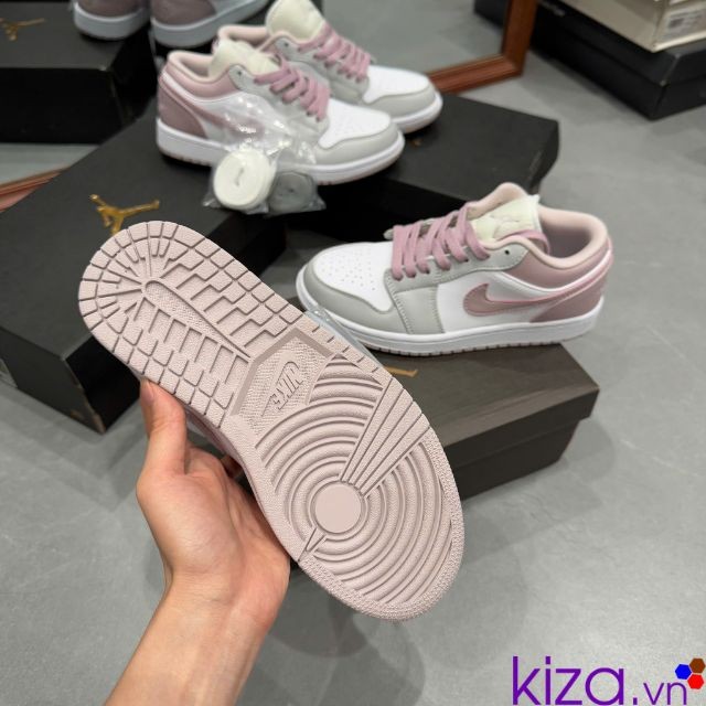 Giày Nike Nữ Jordan màu Pink Grey pastel  xám hồng phấn