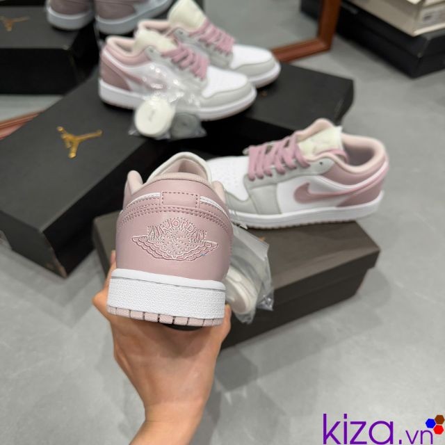 Giày Nike Nữ Jordan màu Pink Grey pastel  xám hồng phấn