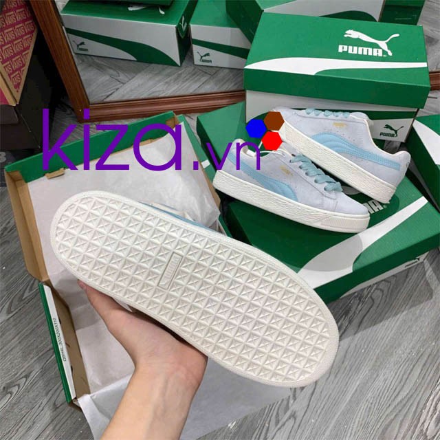 Giày Puma suede màu xanh vải nỉ