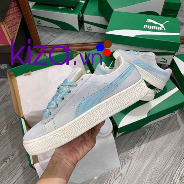 Giày Puma nỉ xanh nữ
