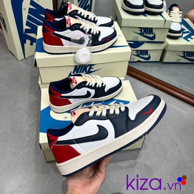 Giày nike nam jordan retro og màu xanh than gót đỏ