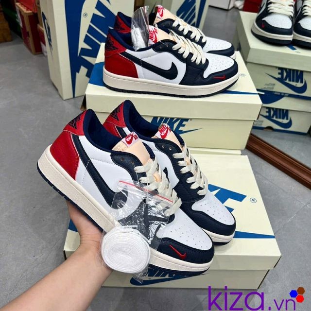 Giày nike jordan retro og màu xanh than gót đỏ