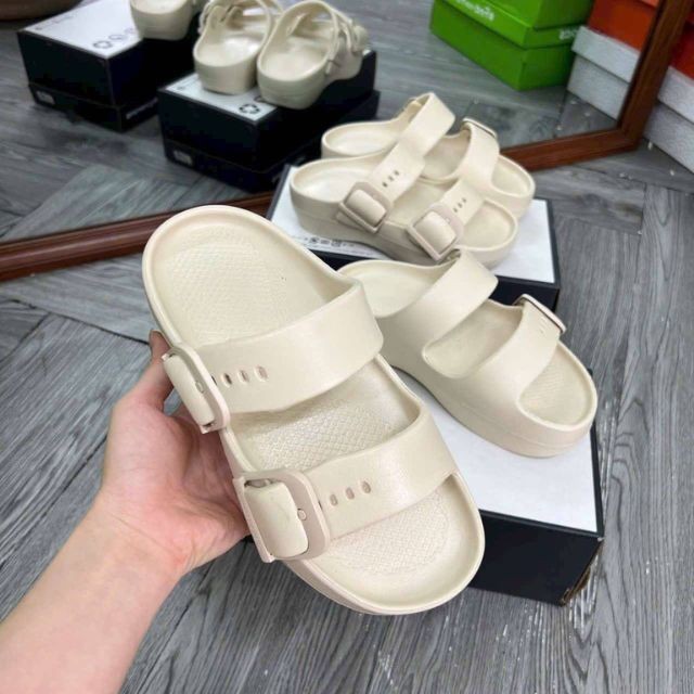 Dép CK màu trắng đế cao