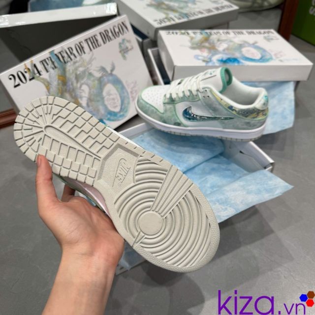 Giày Nike airforce sb rồng xanh mint