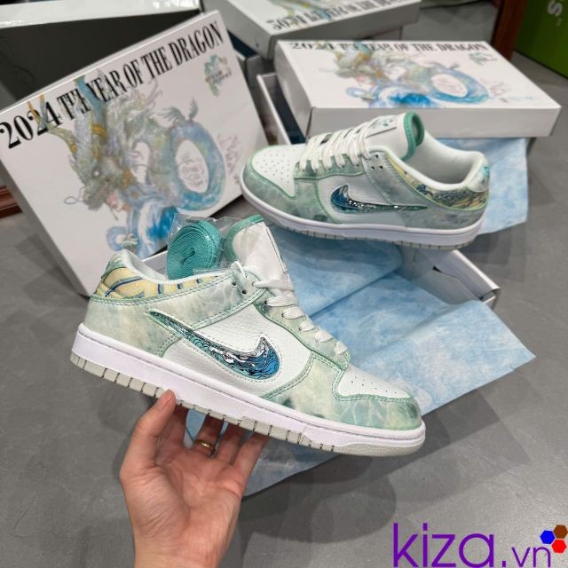 sneaker Nike airforce sb rồng xanh mint