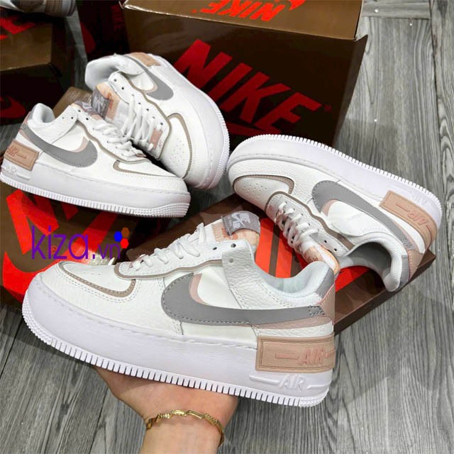 Giày Nike Air Force 1 shadow trắng nâu