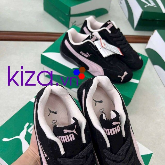 Giày thể thao nữ puma màu đen hồng